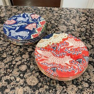 Anthropologie New Bone China Pancha Fox and Rabbit Plates